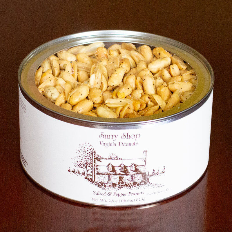 These extra-large, crunchy Virginia peanuts are boldly spiced with salt and pepper.